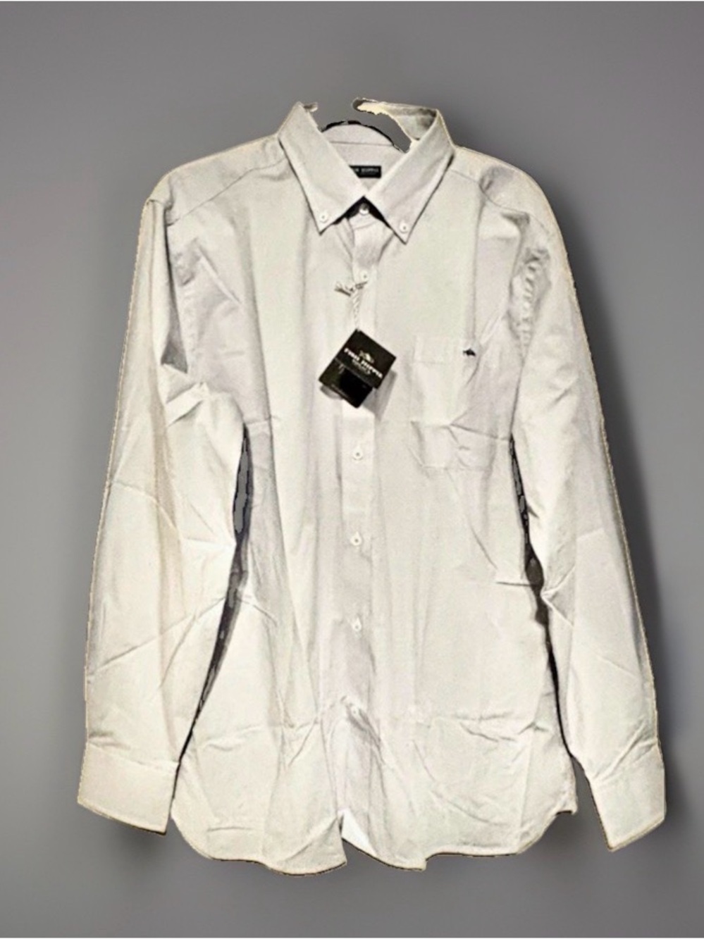 NWT Fish Hippie Long Sleeve Button Down Shirt Large Blue White Micro Checkered